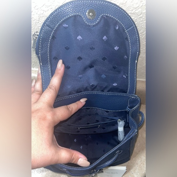 Kate Spade New York Leila Denim Medium Flap Backpack, NWT - Picture 13 of 16